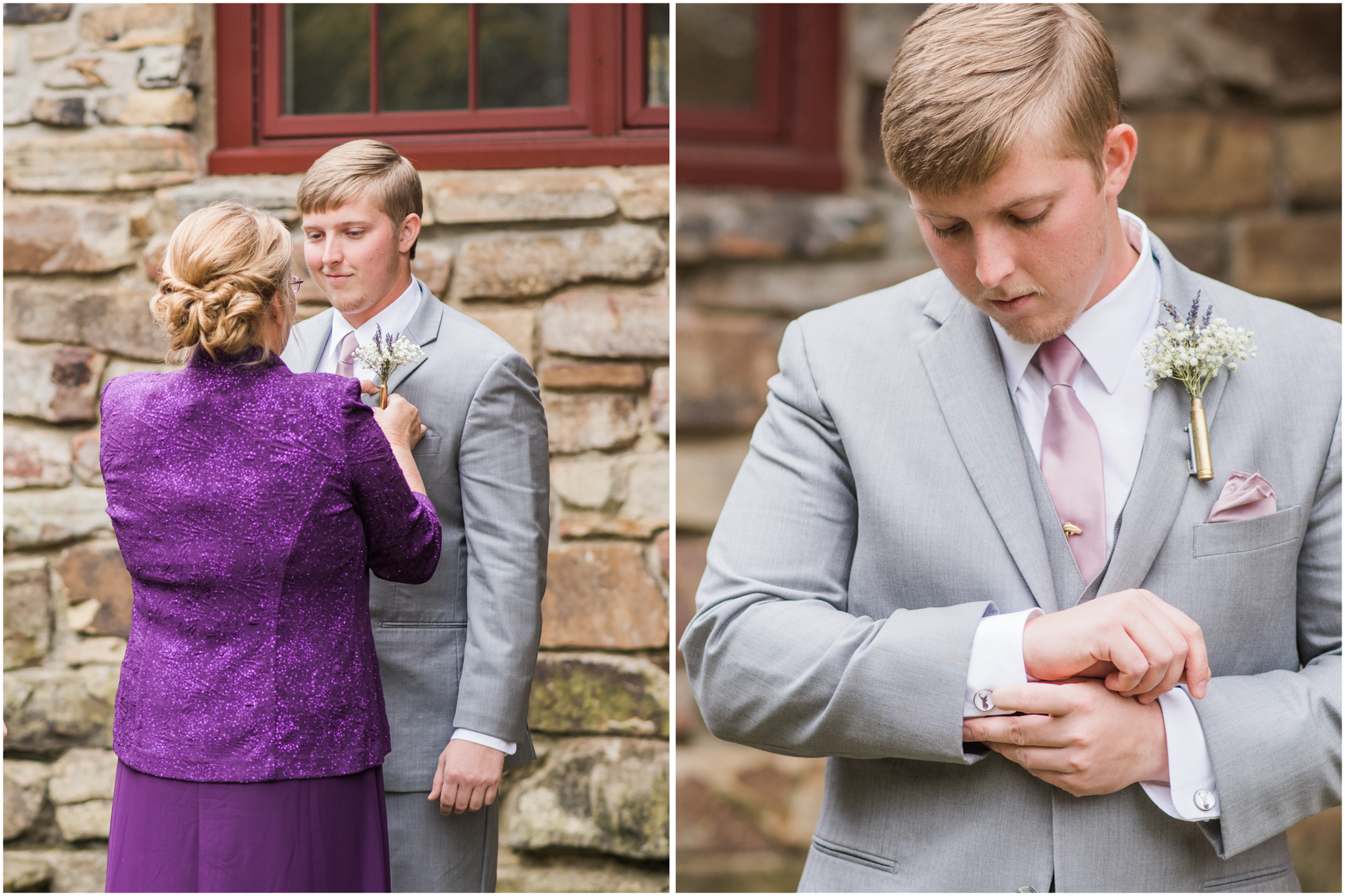 Mother of the Groom Pinning Shotgun Shell Boutonniere