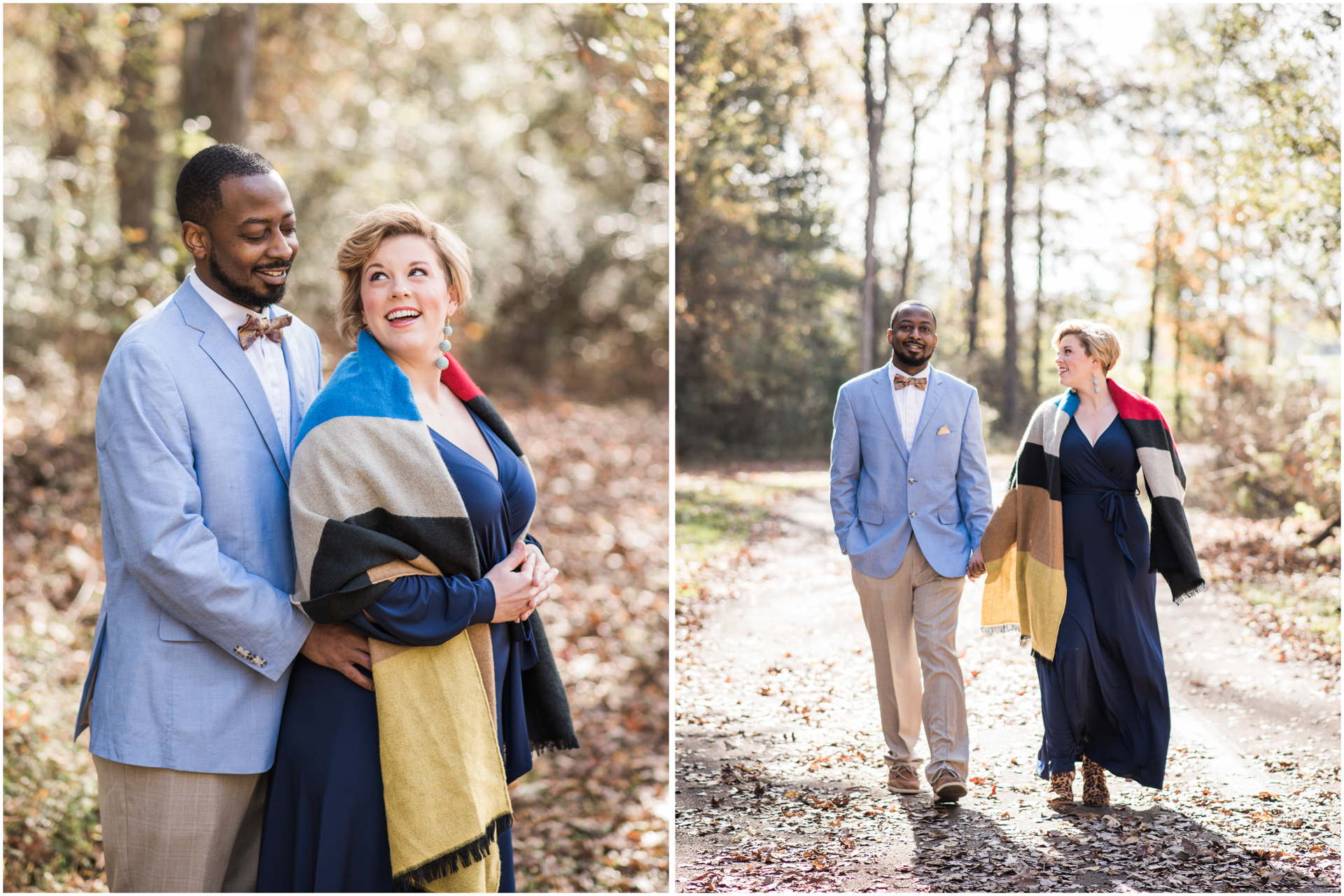 Huntsville Wedding Photographer - Twenty Oaks Photography - Black and White interracial Engagement Session - Bradford Creek Greenway