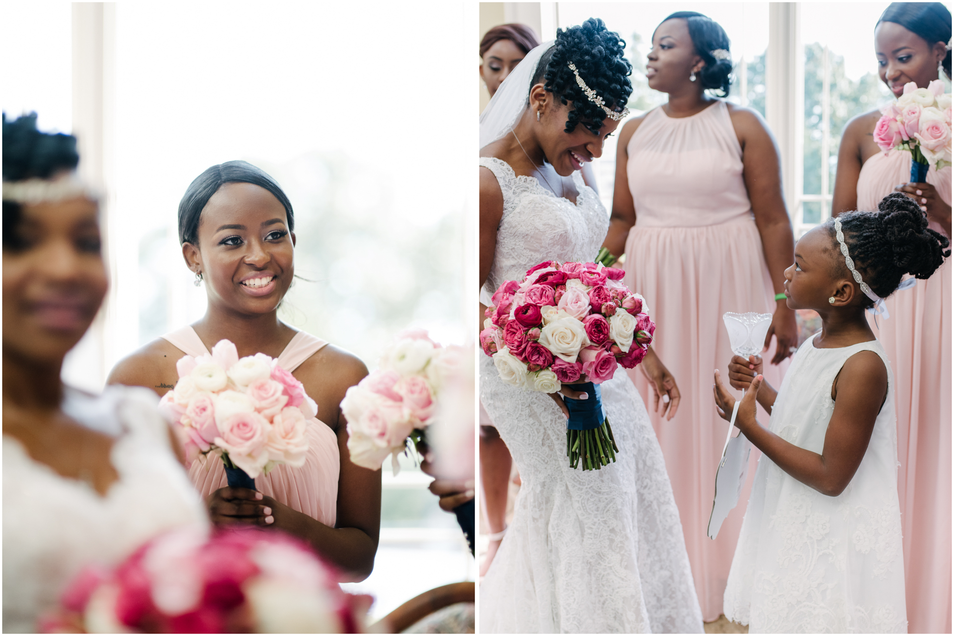 Bridesmaids first look - African American Wedding