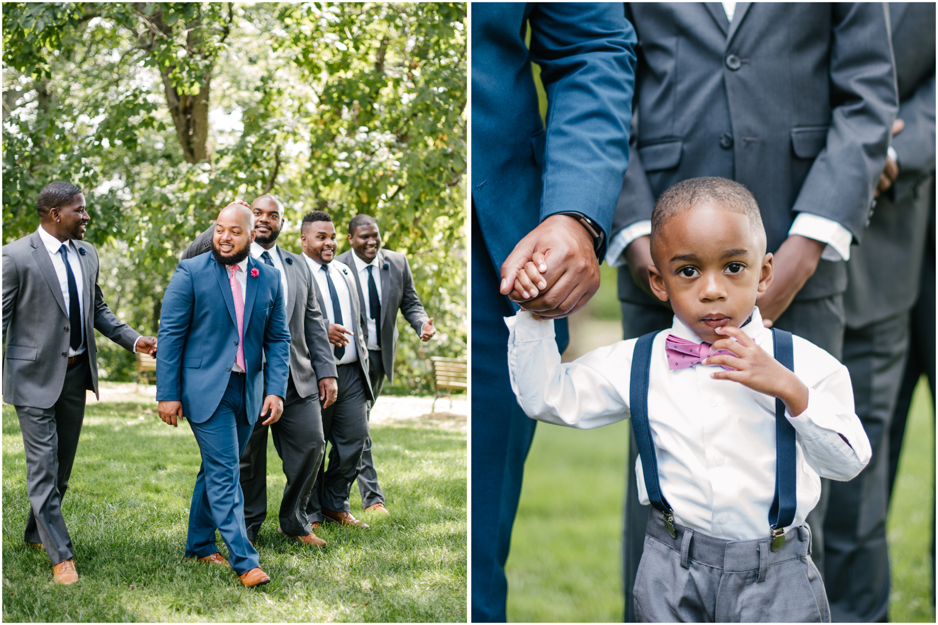 Groom and groomsmen - Burritt mansion - Huntsville Wedding Photography - Ring bearer