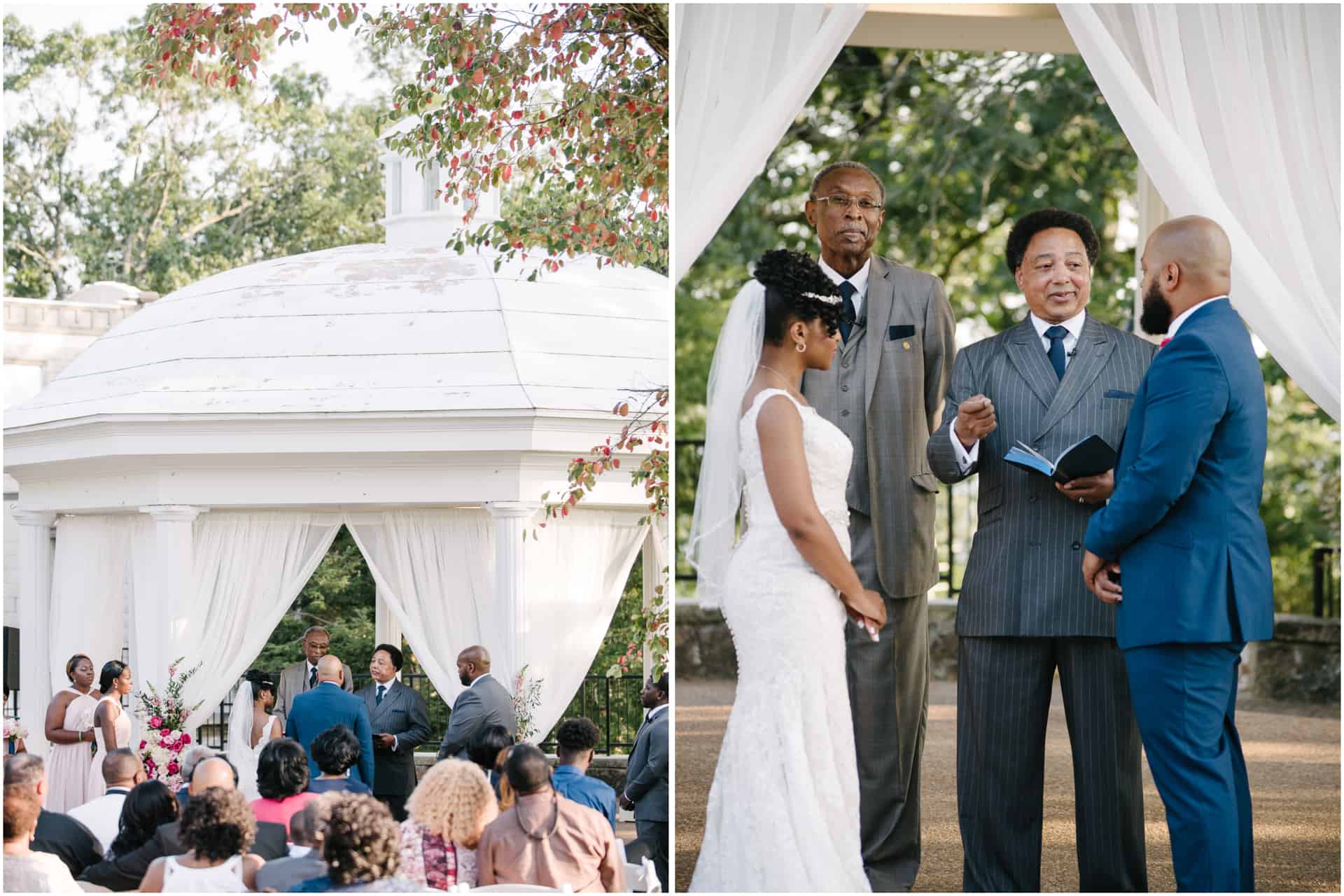 Father of the Groom officiates the wedding ceremony - Huntsville Alabama 