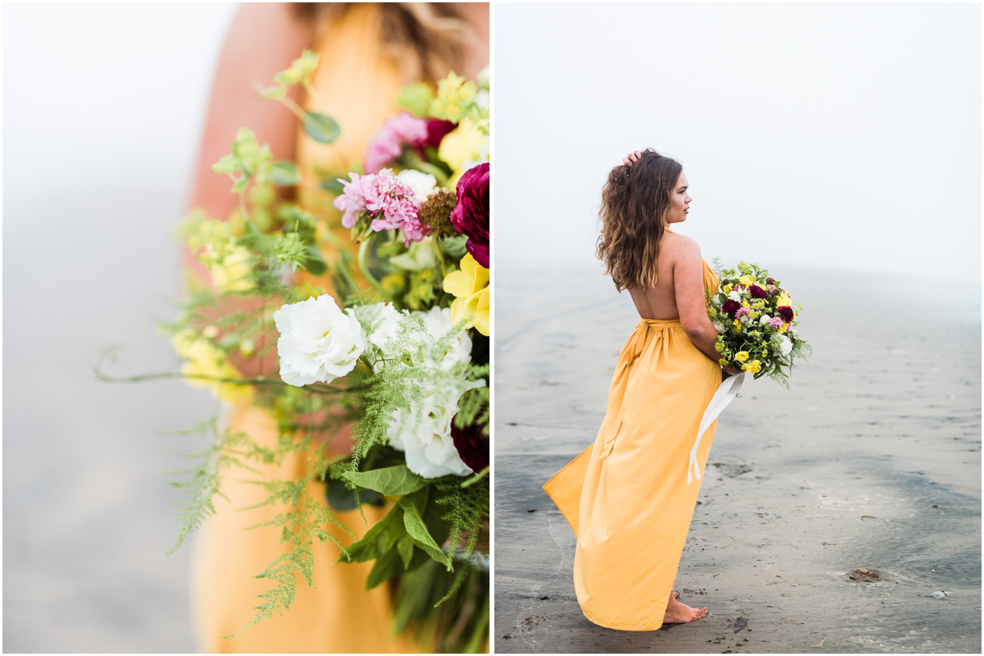 Girl at the beach on cloudy day - beach wedding - Huntsville Wedding Photographer