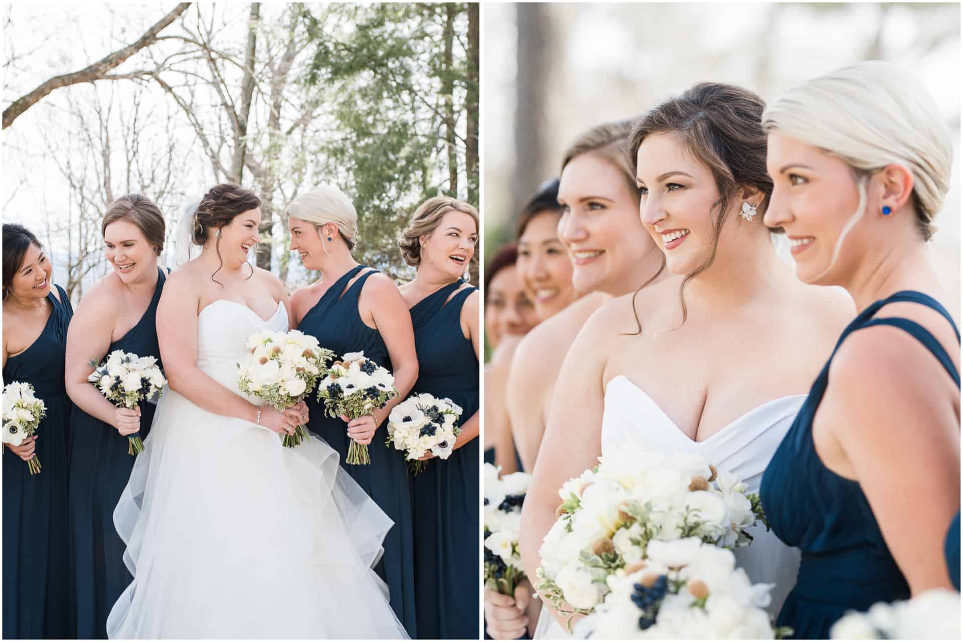 11 Candid Bridesmaids In Navy Dresses