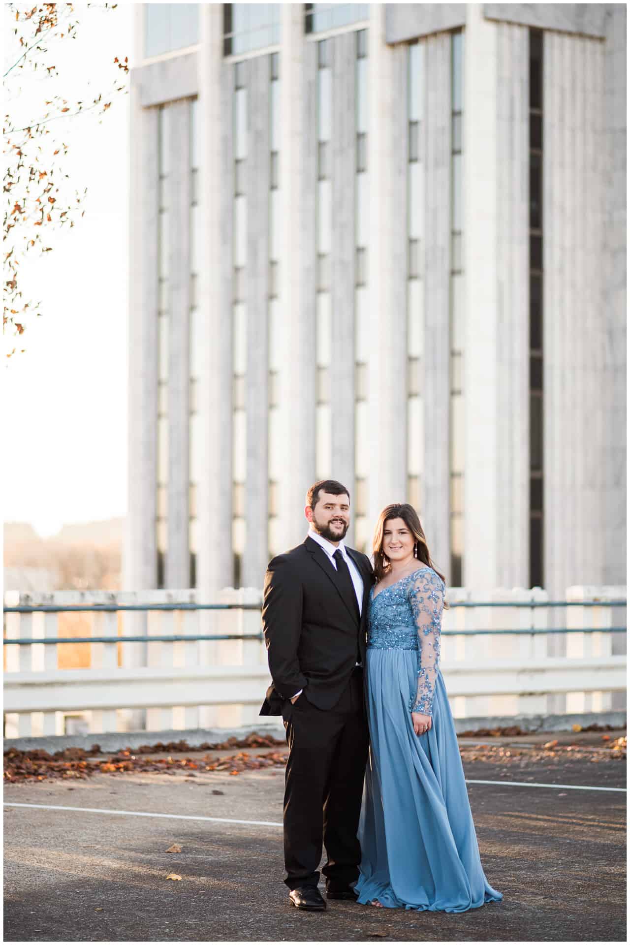 Formal Fall engagement session - downtown Huntsville