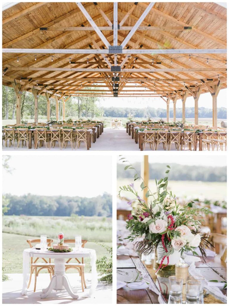 Harvest Hollow Venue and Farm Pavilion - Beauty and the Beast Themed Wedding - Sweetheart Table