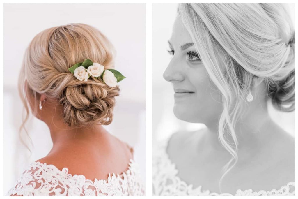 Bridal Up Do - Bridal Updo with flowers 