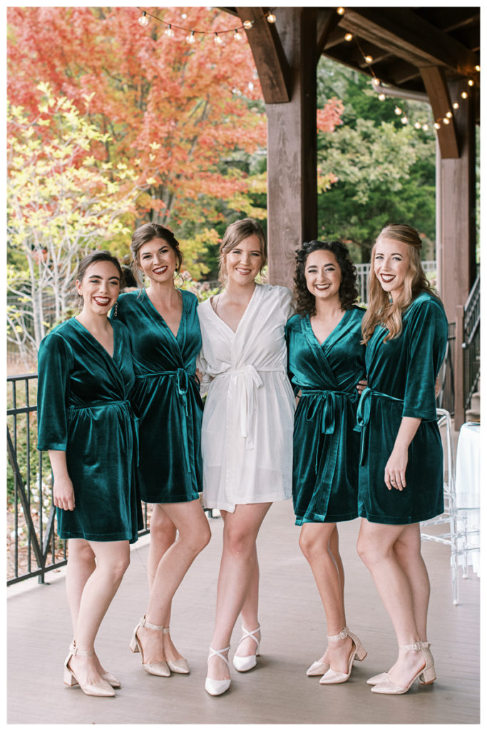 Velvet Hunter Green Bridesmaids Robes