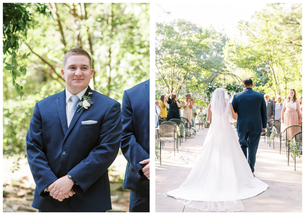 How many wedding photographers do I need - Groom's reaction to bride walking down the aisle
