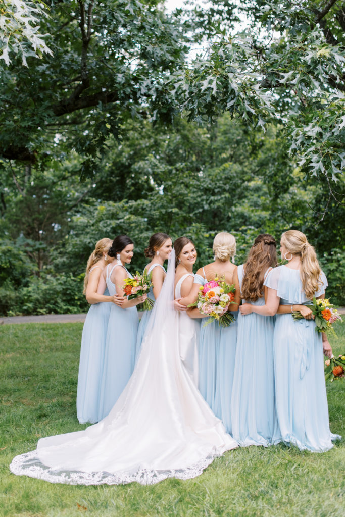 Chinoiserie Inspired Wedding -Burritt on the Mountain Wedding - Colorful Southern Wedding - Ice Blue Bridesmaids Dresses-4